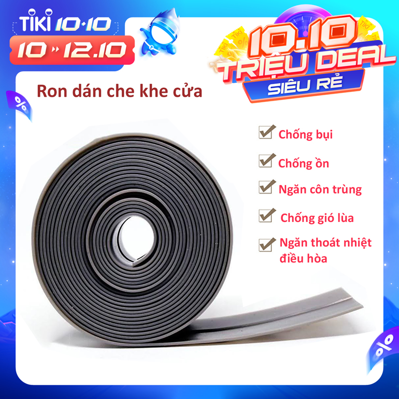 Ron Dán Che Khe Cửa ,Chân Cửa Chống Gió Lùa , Chống Ồn , Bụi Bẩn, Ngăn Côn Trùng Chính Hãng 3M - Cuộn Dài 5m