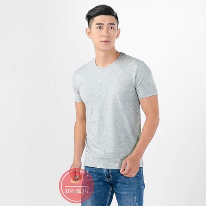 Áo thun trơn unisex màu xám phông basic ulzzang nam nữ cá tính cổ tròn thun 4 cotton chiều dày dặn ATTX | SG