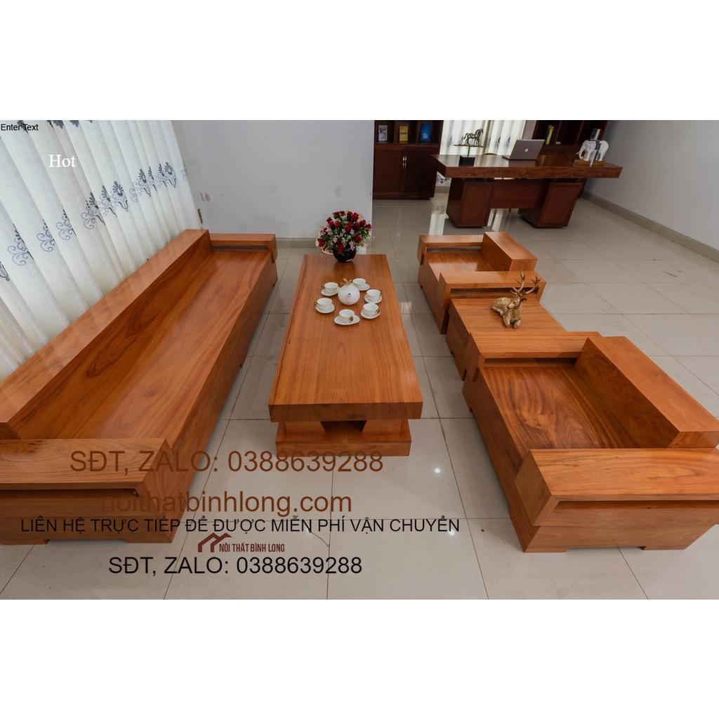 Sofa gỗ gõ đỏ nguyên khối 12844