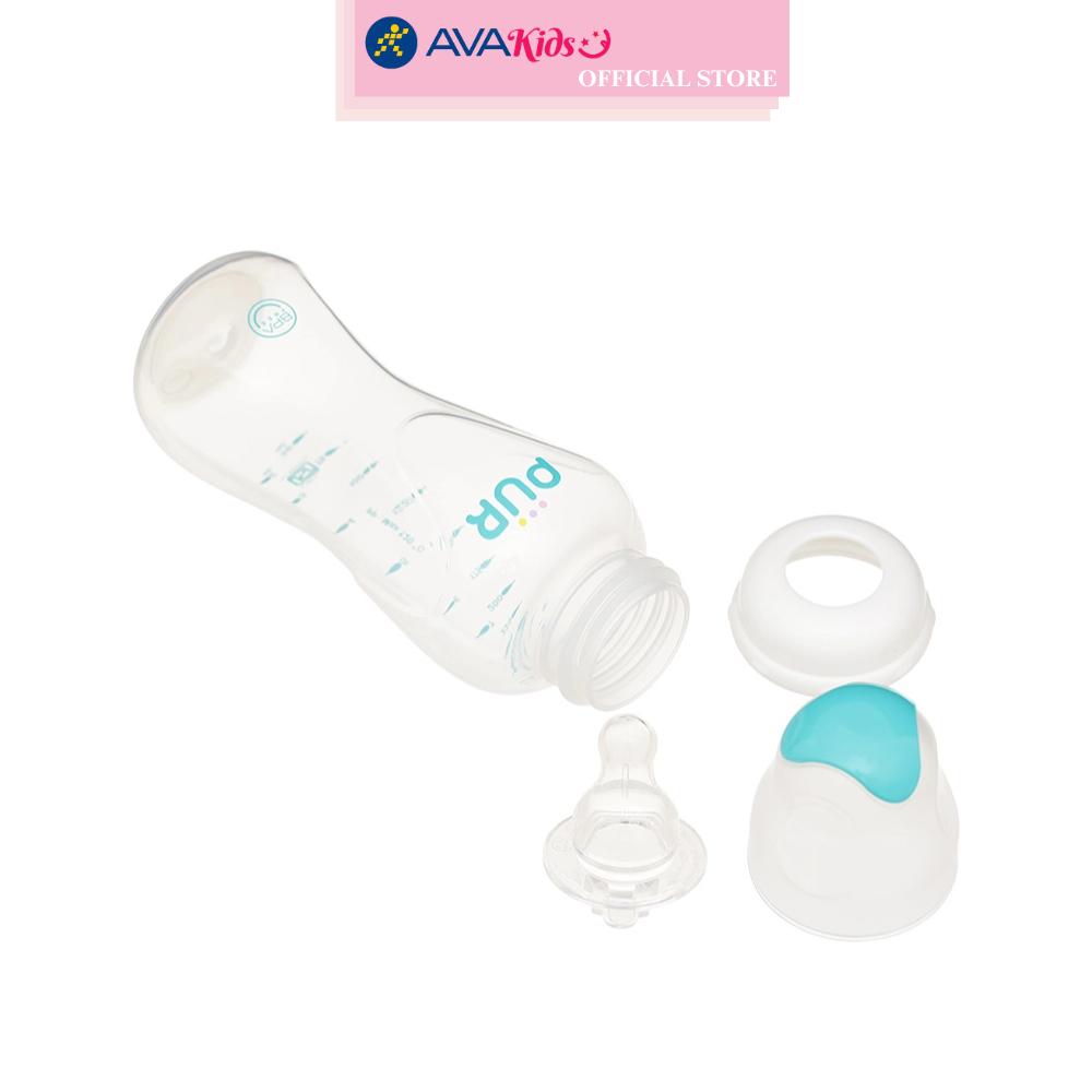 Bình sữa nhựa PP Pur Comfort Feeder 1603 cổ hẹp 250 ml (từ 6 tháng)