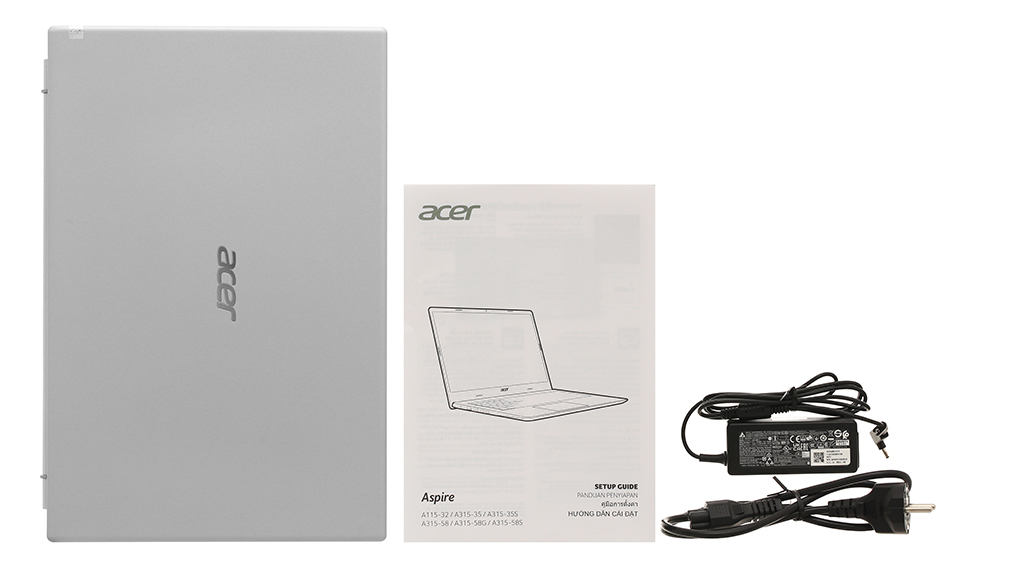 Máy Tính Xách Tay Laptop Acer Aspire 3 A315-58-358E - Intel core i3-1115G4/8GB/512GB SSD+1 M.2+1 2.5/15.6"FHD/BT4/Win11H/Pure Silver - Hàng Chính Hãng