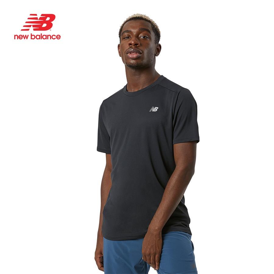 Áo thun thể thao nam New Balance APP RUNNING T-SHIRT M BLACK - MT11205BK (form quốc tế