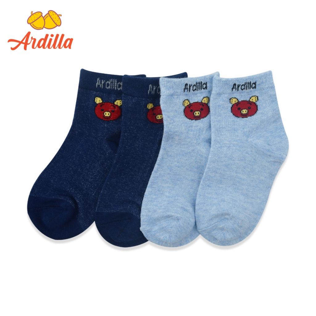 Set 2 Đôi Tất Cổ Thấp ARDILLA Chất Vải Sợi Tổng Hợp Mềm Mại Họa Tiết Động Vật Dễ Thương Cho Bé Trai KA4201V