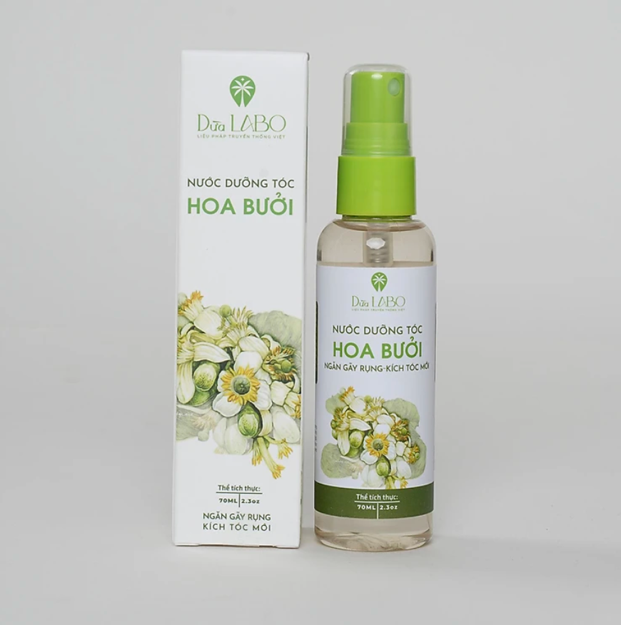 Nước dưỡng tóc Hoa Bưởi 70ml ngăn rụng tóc, kích tóc mới, mềm mượt & vấn vương hoa bưởi