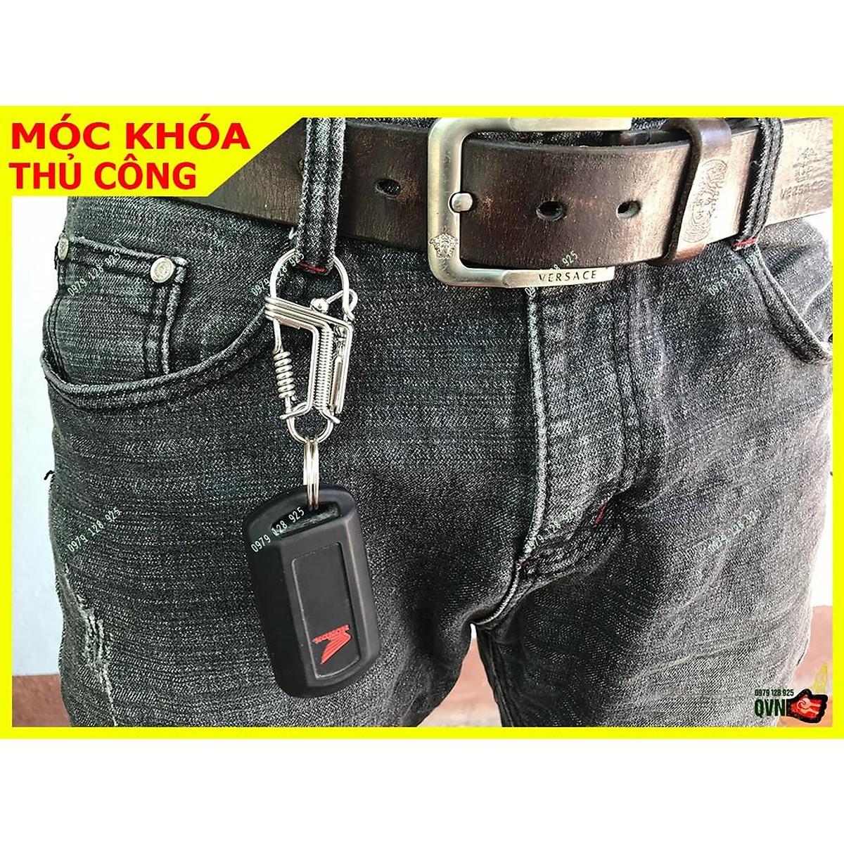 Móc Khóa Inox 304 gắn LỘC BÌNH phong thủy | Móc khóa xe máy ô tô đẹp chất liệu inox được uốn thủ công