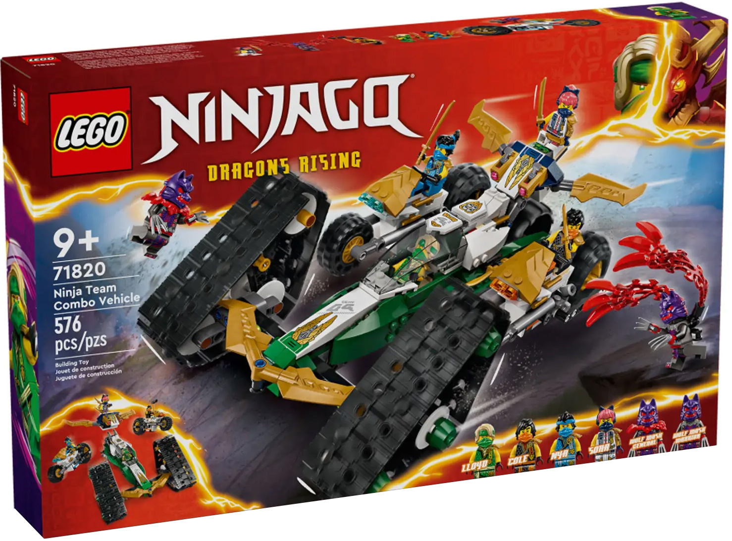 LEGO - NINJAGO - 71820  Siêu Xe Kết Hợp 4 Trong 1 LEGO NINJAGO (576 chi tiết)