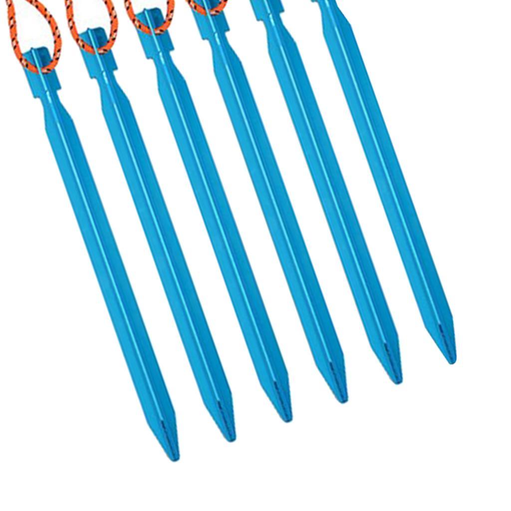24Pack Heavy Duty Aluminum Tent Stake Y-Beam Tent Peg Tent Nails Yellow