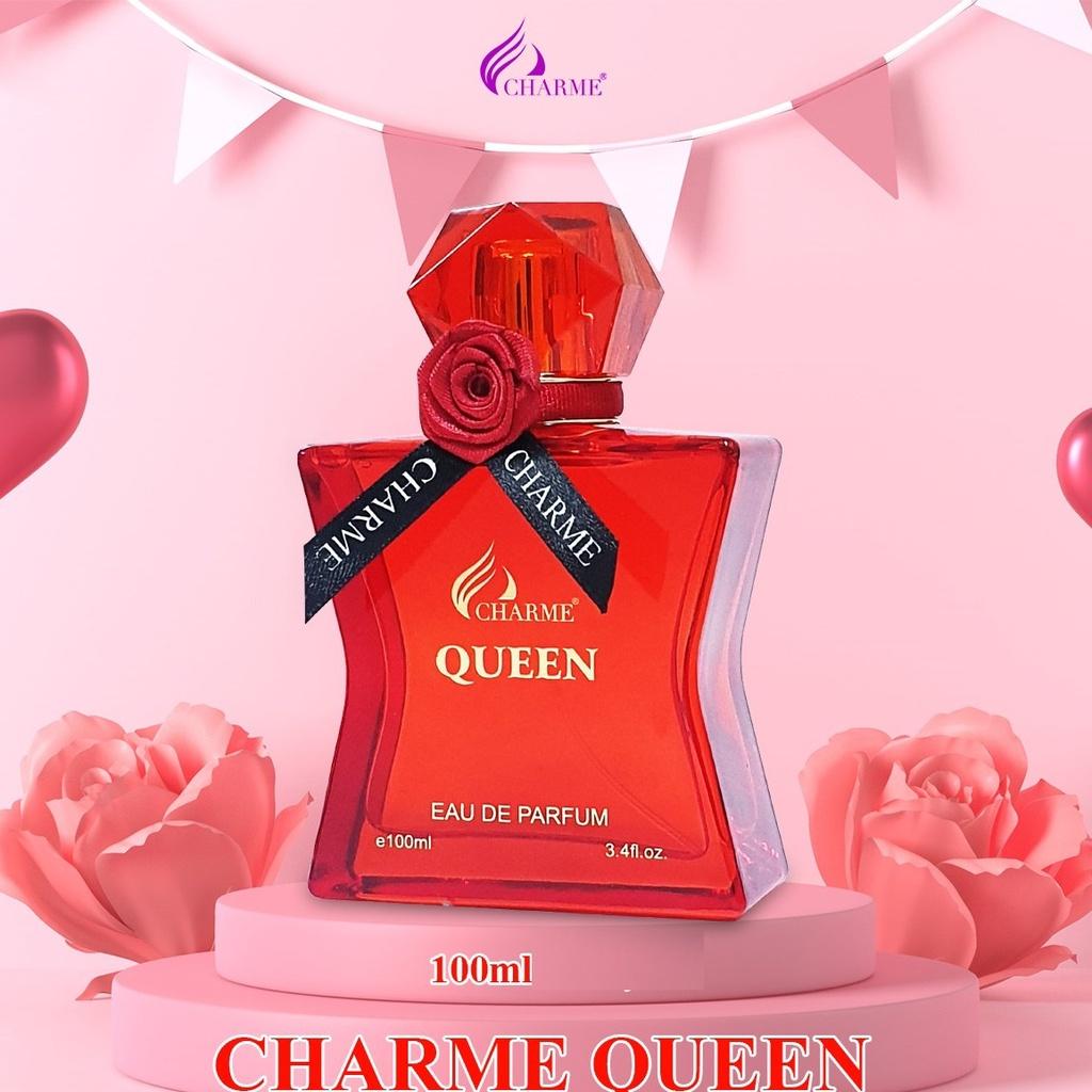 Nước Hoa CHARME Nữ CHARME QUEEN Mùi Hương Nồng Nhiệt Tươi Mát Của Hoa Hồng Và Mật Ong Tỏa Hương Dài Lâu 100ml