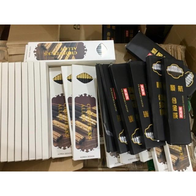 {HÀNG CAO CẤP HỘP 10 ĐÔI ĐŨA HỢP KIM MẠ VÀNG KHẮC TINH XẢO