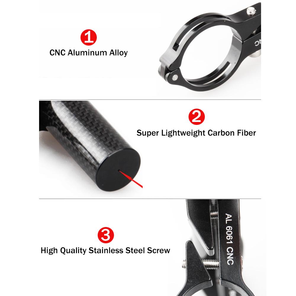 Bộ mở rộng tay lái xe đạp GUB bằng sợi carbon đường kính 22,2mm tăng không gian cho tay lai