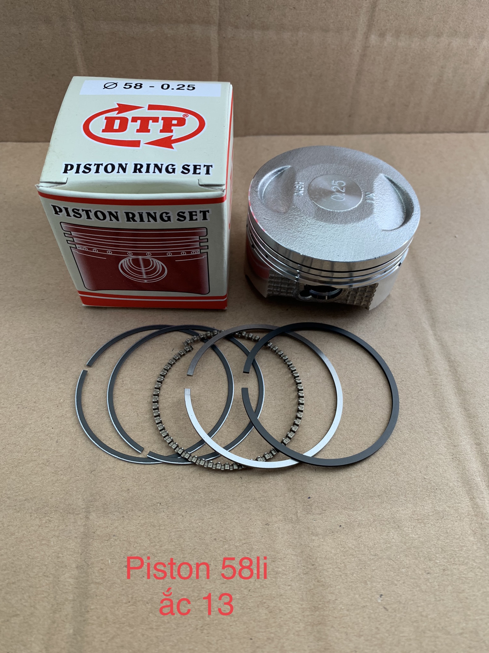 Bộ piston 58.0 li Ắc 13