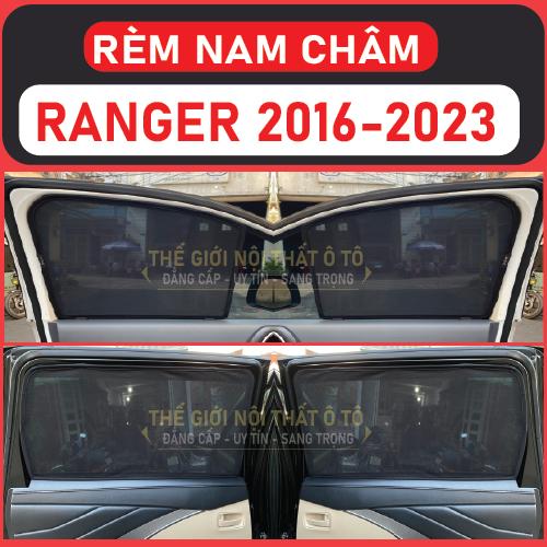Rèm Che Nắng Nam Châm Xe Ford Ranger Bộ 4 tấm chắn nắng chuẩn form xe, nam châm hút mạnh