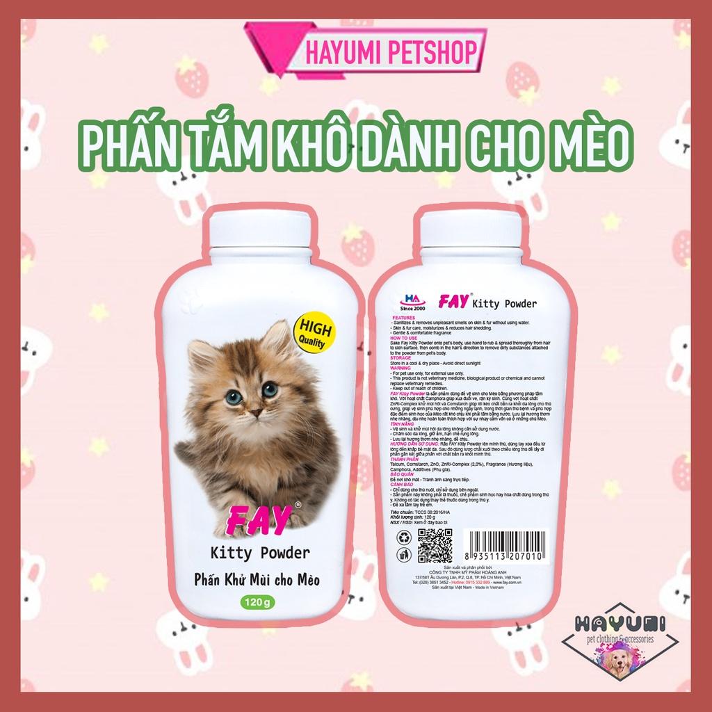 PHẤN TẮM KHÔ DÀNH CHO MÈO - FAY KITTY POWDER