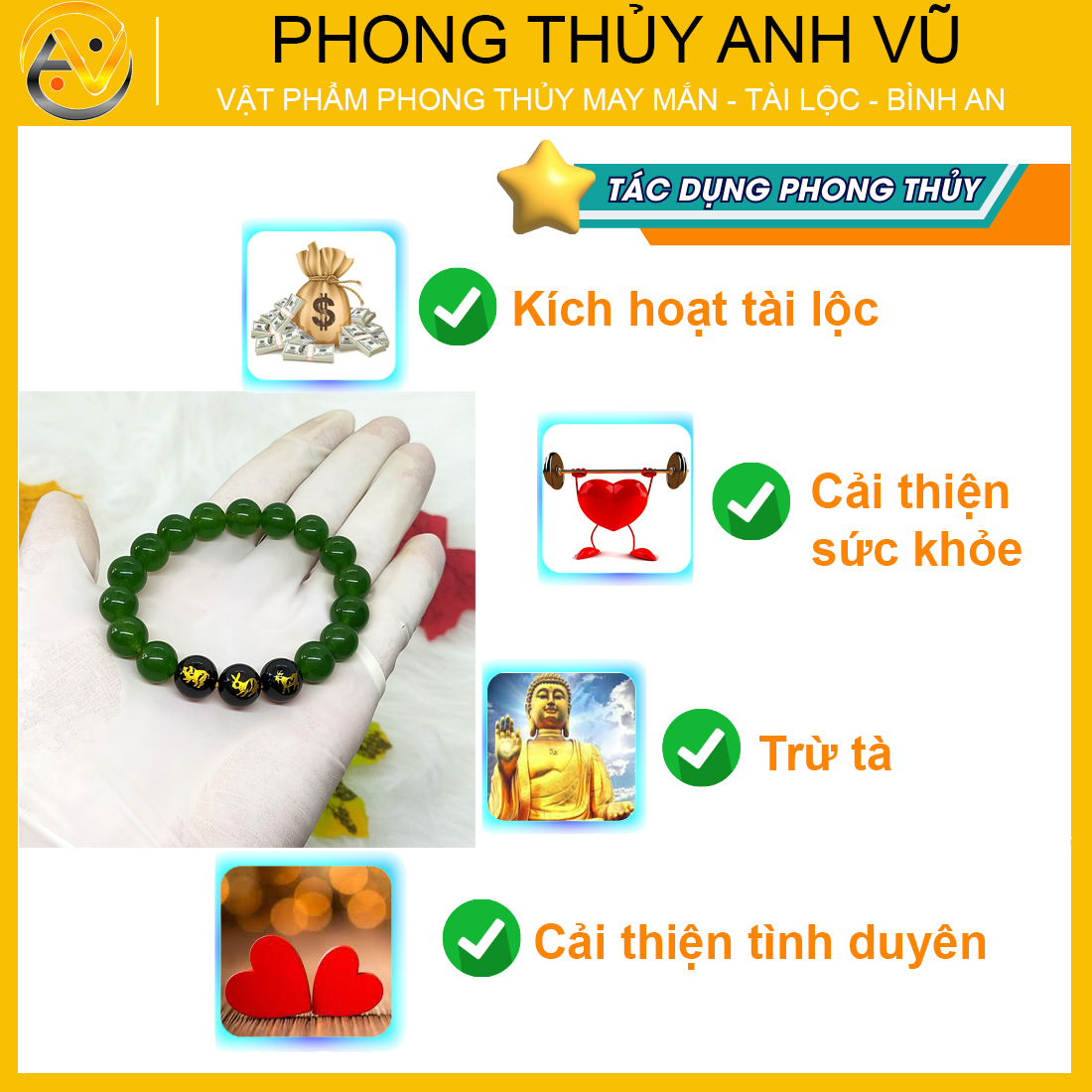 Vòng phong thủy mệnh hỏa tam hợp hợi mão mùi - chất liệu đá mã não tự nhiên - size 8 10ly - may mắn tài lộc - Vòng Tam Hợp Anh Vũ