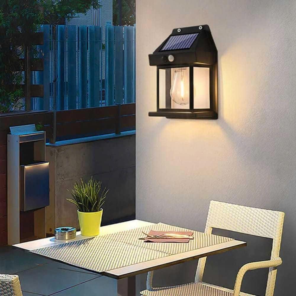 Đèn tường ngoài trời năng lượng mặt trời Cảm biến cơ thể Chuyển Động Pin Năng Lượng Mặt Trời
