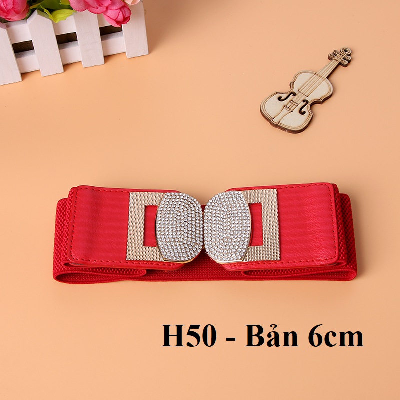 Đai váy nịt đầm bản 6cm H50 Nơ xinh