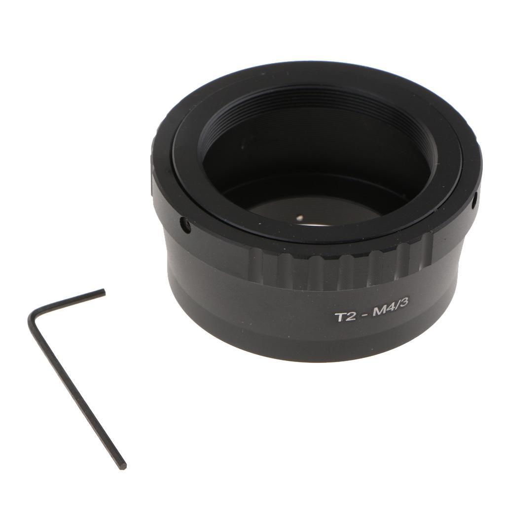 2 Pieces T2 Mount Lens Adapter to M 4/3 for  Cameras Telescope
