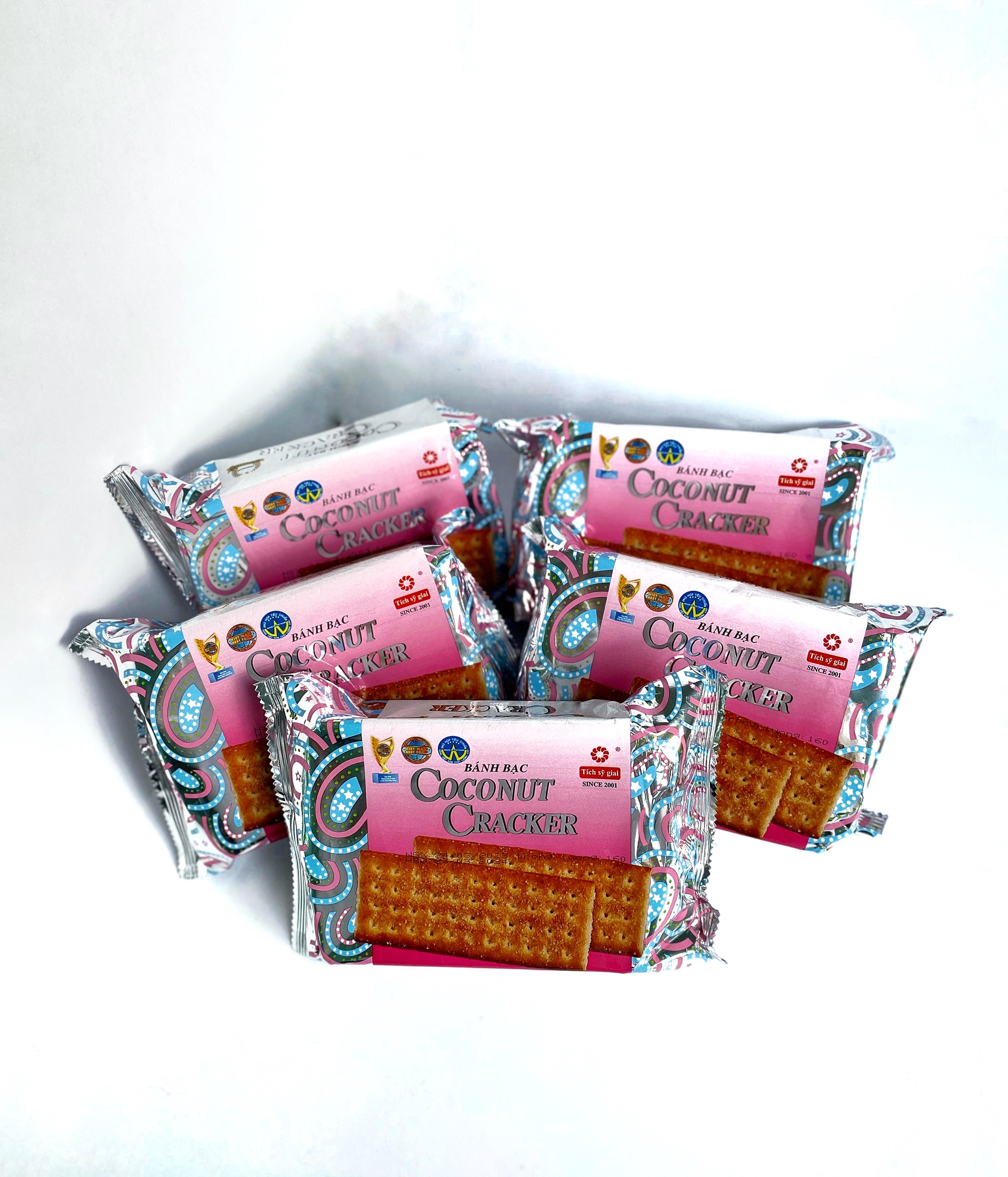 Bánh bạc vuông Tích Sỹ Giai 180gram - 5 gói