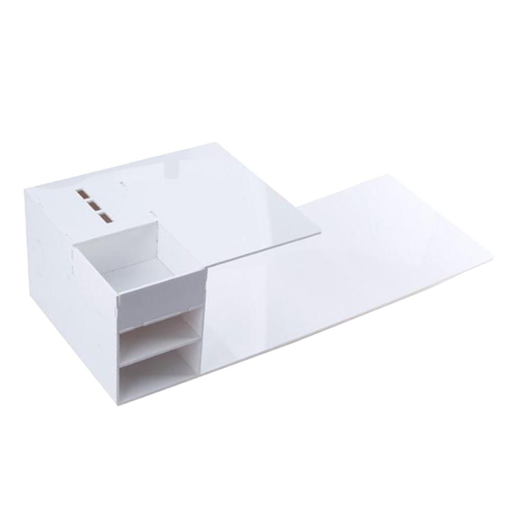 White Acrylic Eyelash Extension Organizer Storage Pillow Shelf for Salon Makeup