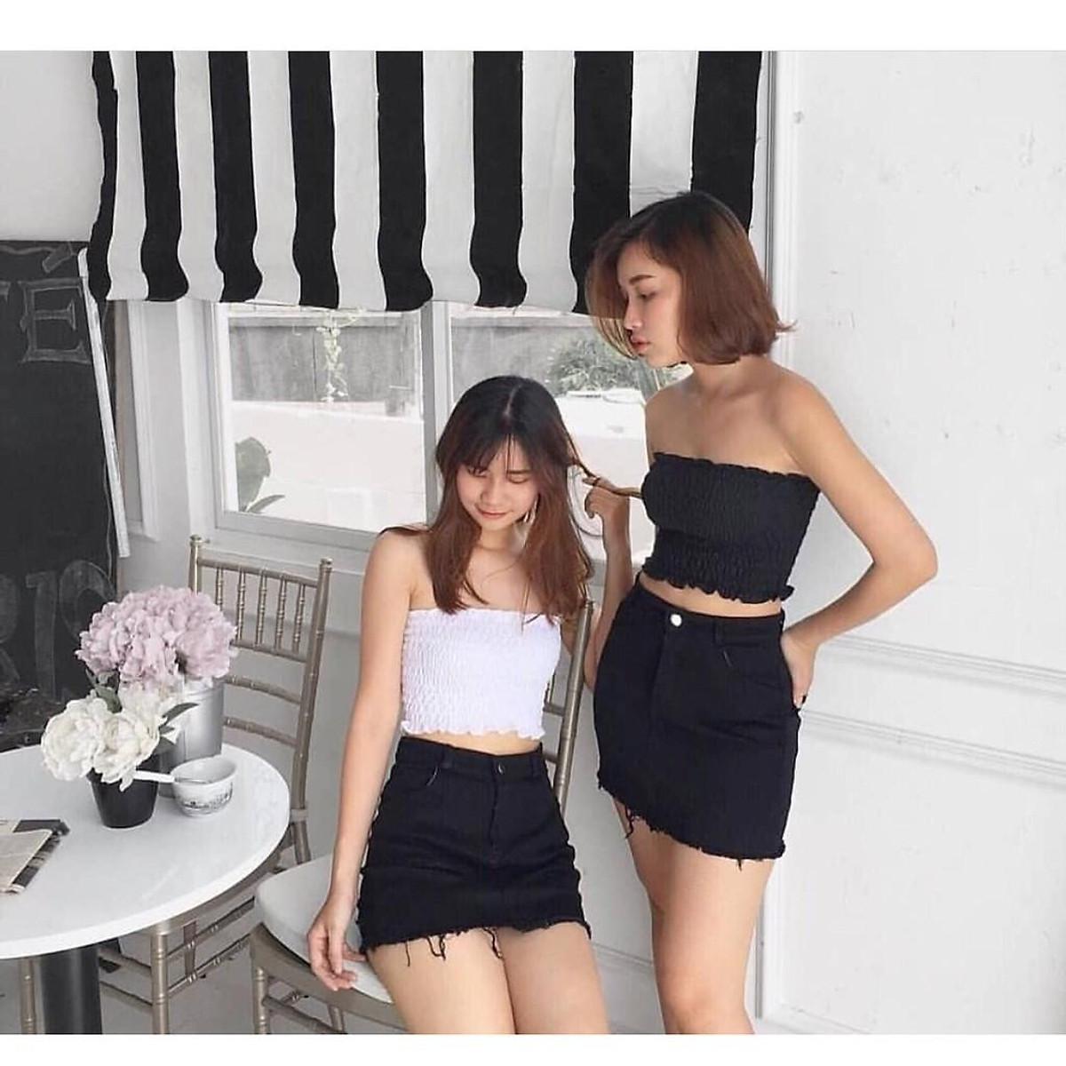 ÁO ỐNG VOAN GÂN BASIC TRƠN THUN NỮ CROPTOP CO GIÃN ÔM BODY HOT GIRL HÀN QUỐC SWAG CHẤT 47
