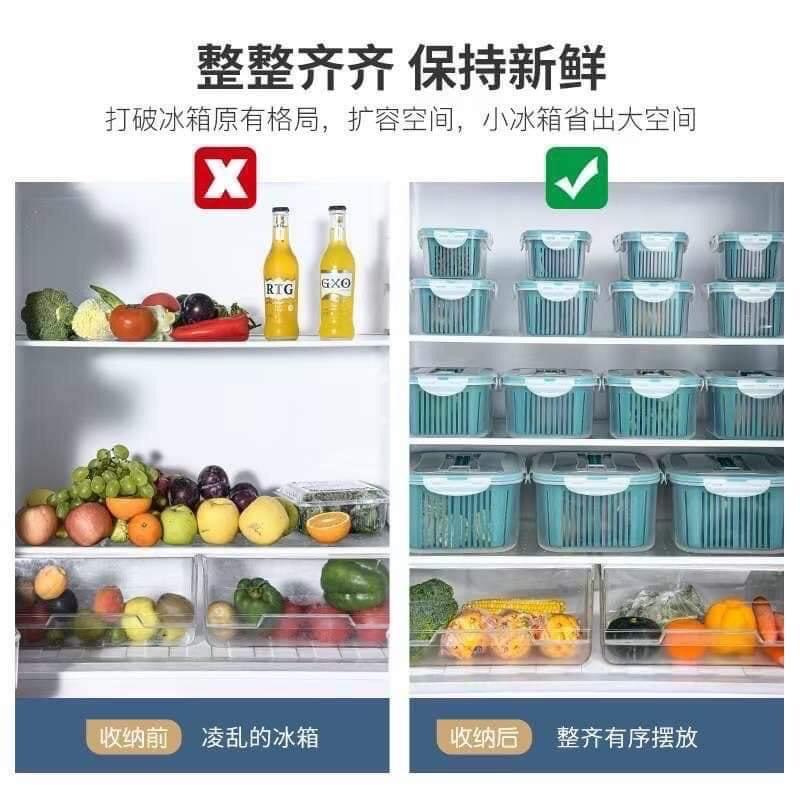 Set 5 hộp đựng thực phẩm tách nước