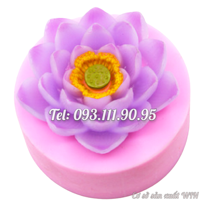 Khuôn silicon làm rau câu hoa sen đại đóa loại 11 cm - Mã số 1725
