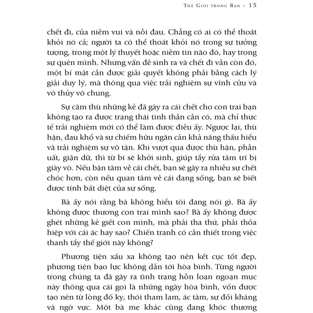 Sách - J. Krishnamurti - Thế Giới Trong Bạn - First News