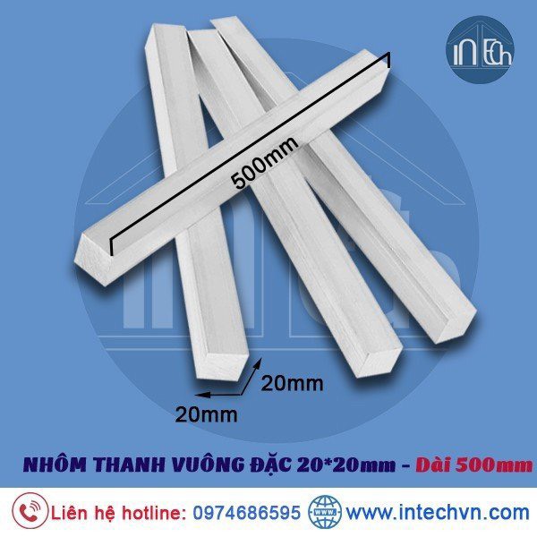 NHÔM THANH VUÔNG ĐẶC 20*20mm