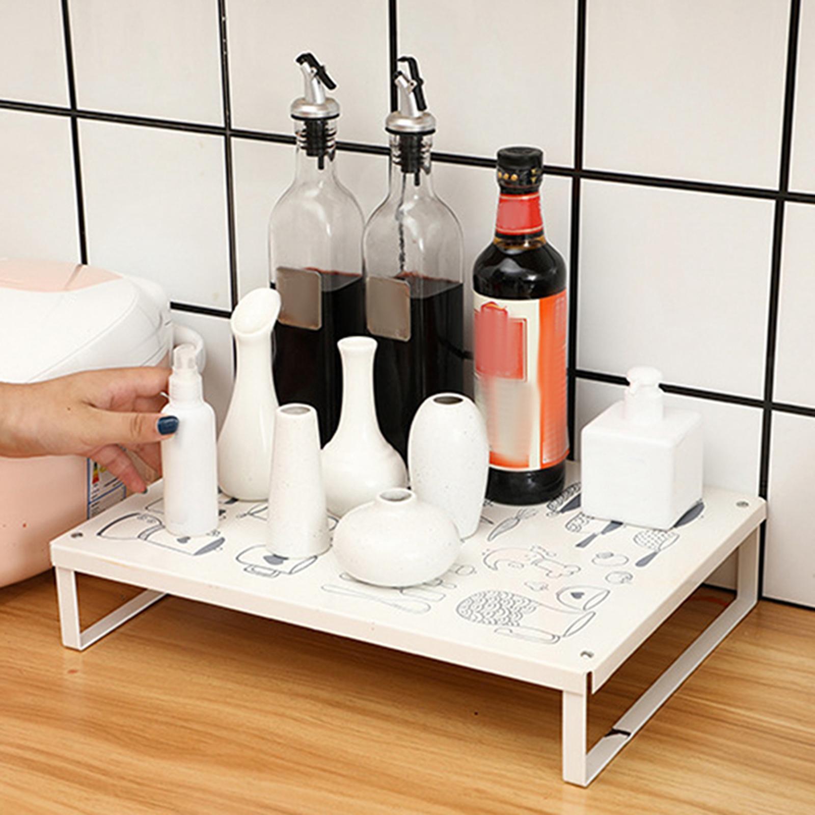 Multipurpose Spice Storage Holder Seasoning Jar Holder for Pantry Cupboard White