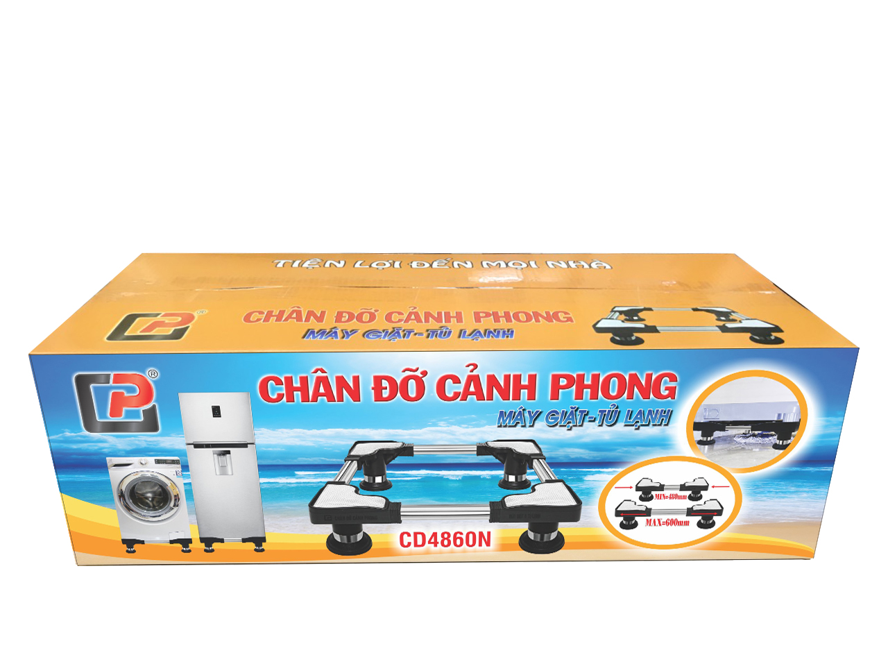 Chân đế tủ lạnh, máy giặt CP điều chỉnh kích thước từ 48 - 77 cm CD4860N, CD5577 -  Hàng Chính Hãng