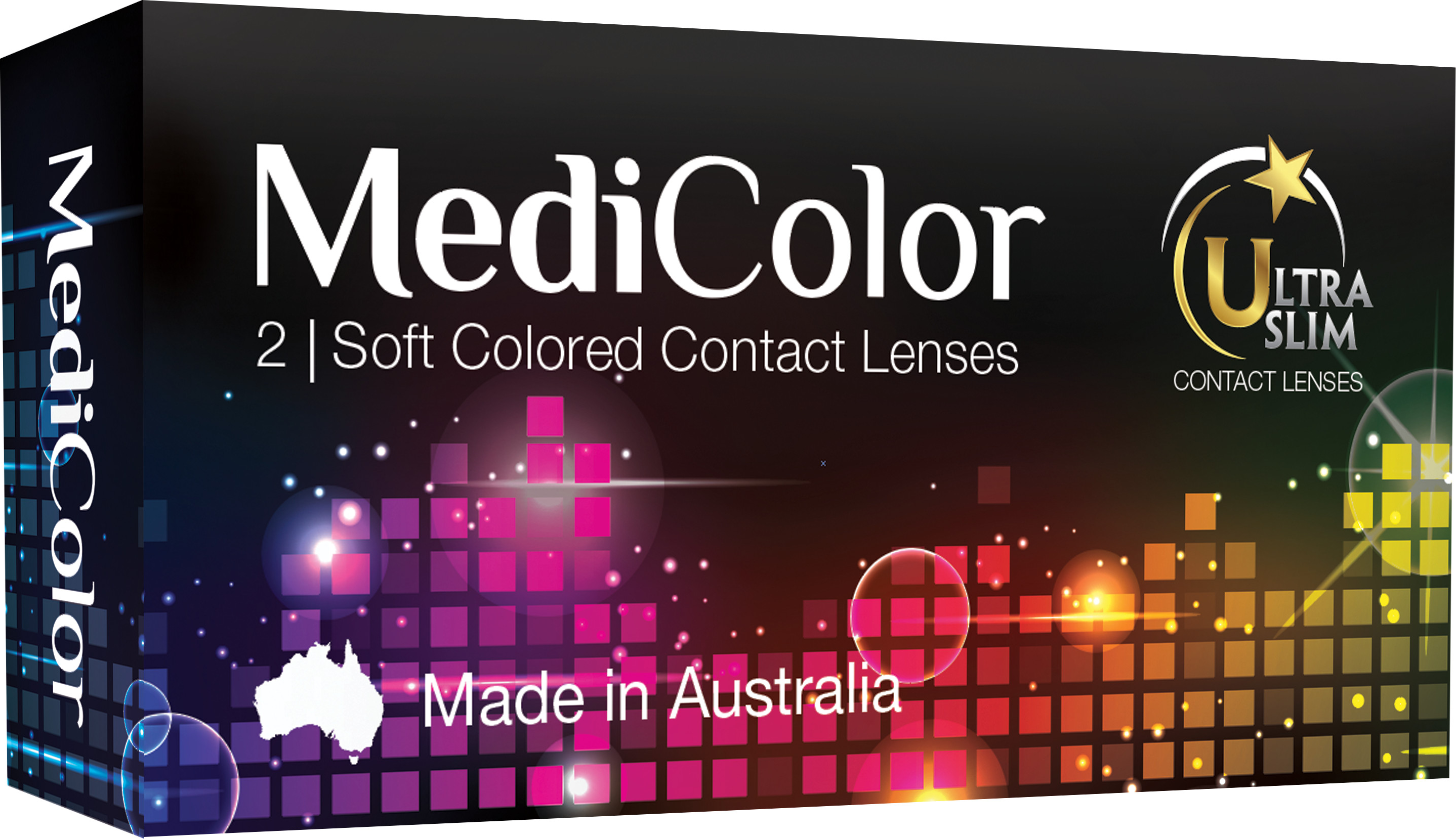 Kính Áp Tròng Australia Màu Đen Mediclear 6 Tháng - Lens Màu Đen