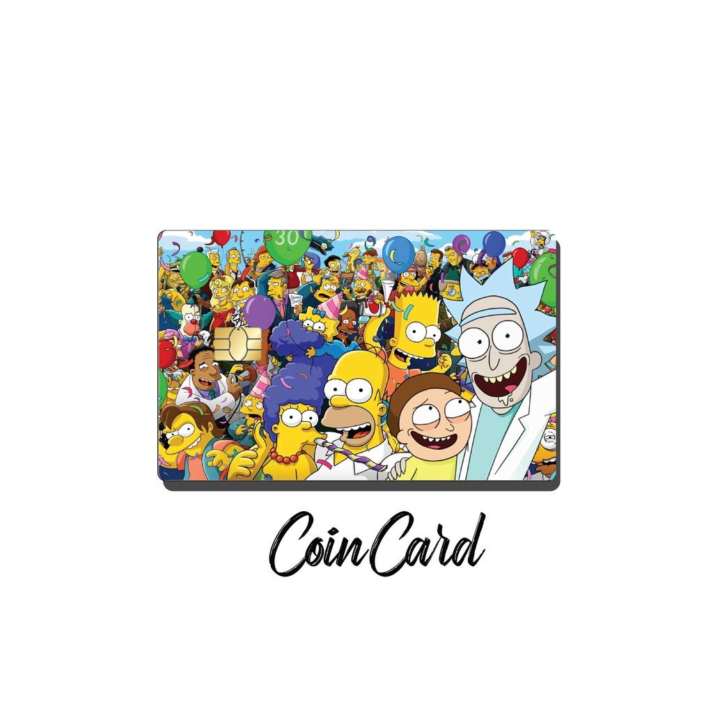 Sticker dán Thẻ ATM, Debit ,Thẻ Từ, Thẻ Chung Cư hình SIMPSONS comic