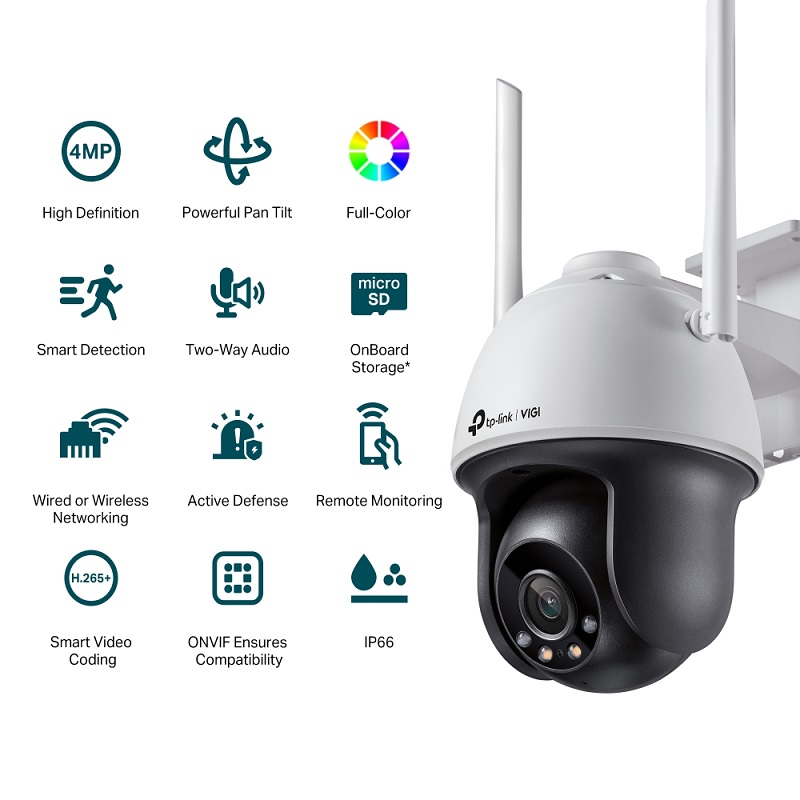 Camera IP Wifi Không Dây TP-Link VIGI C540-W (4mm) Full Color, Đàm Thoại 2 Chiều, Cảnh Báo Đèn Và Còi-hàng chính hãng