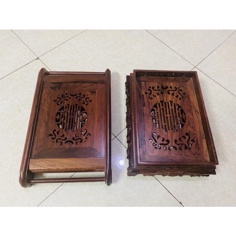 Khay trà gỗ cẩm sang trọng