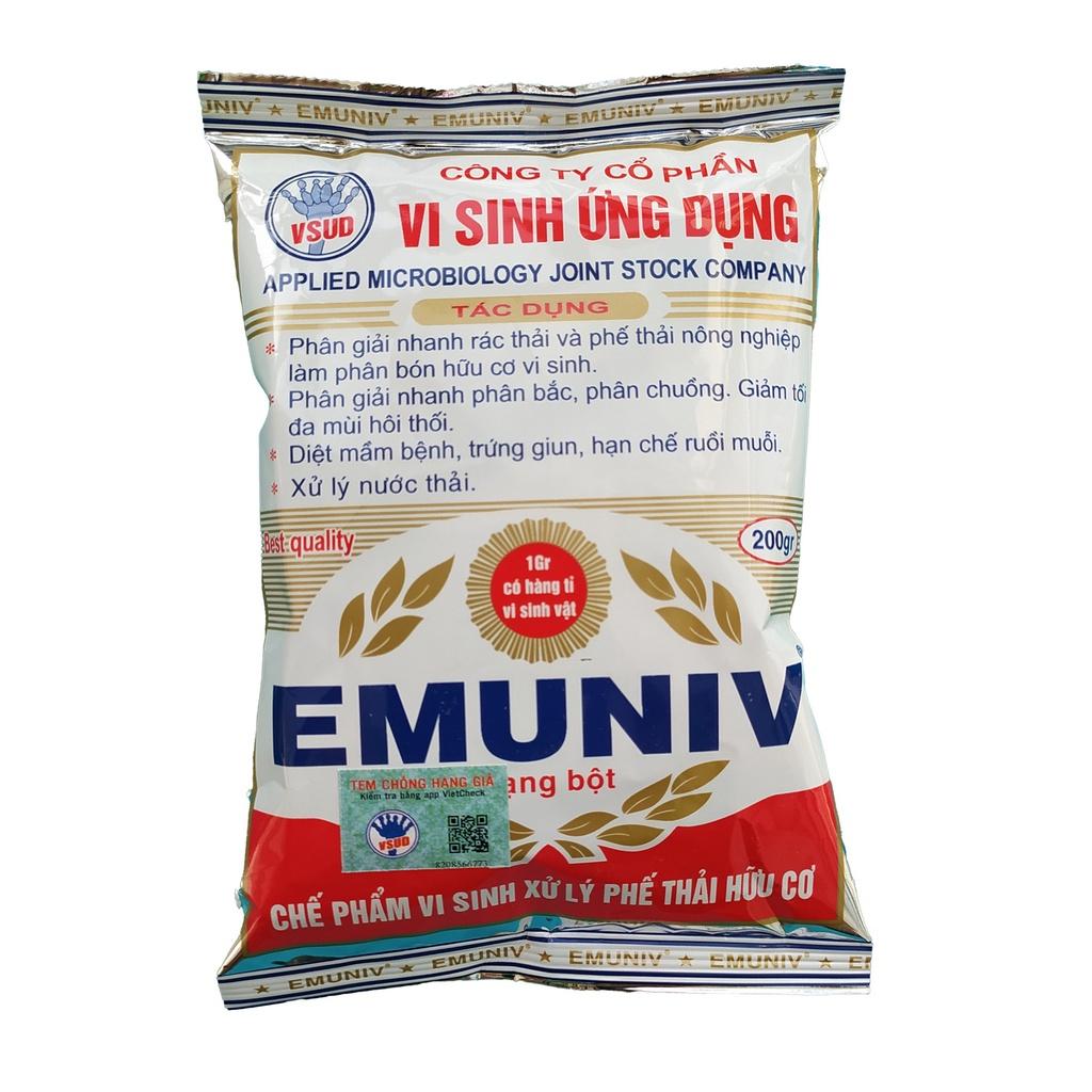 Vi sinh EMUNIV dùng để ủ rác, đậu tương, cá làm phân bón hữu cơ