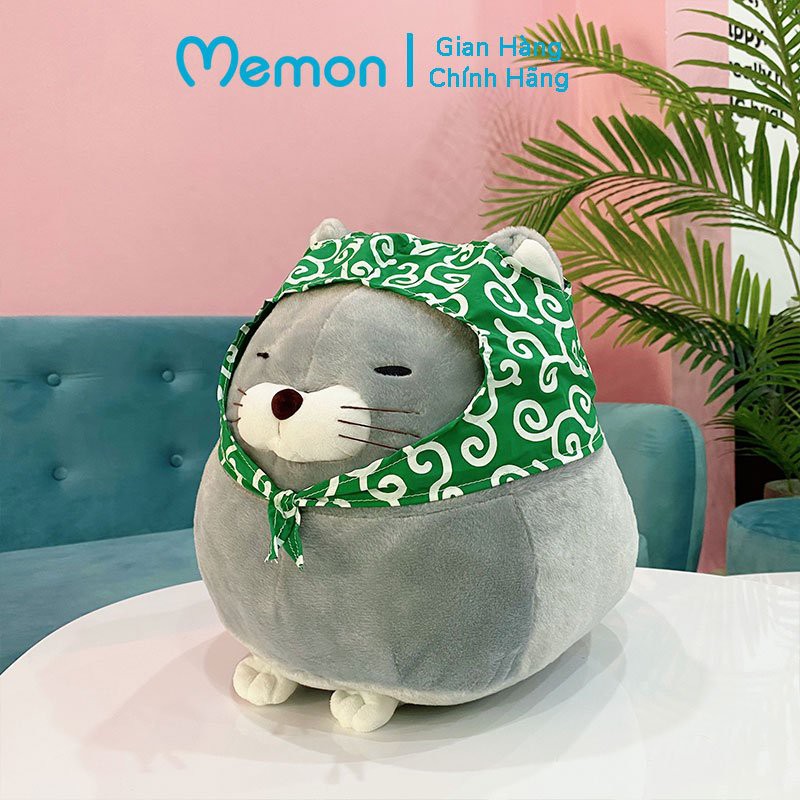 Mèo bông Amuse 30 - 40cm cao cấp Memon, gấu bông mèo dễ thương
