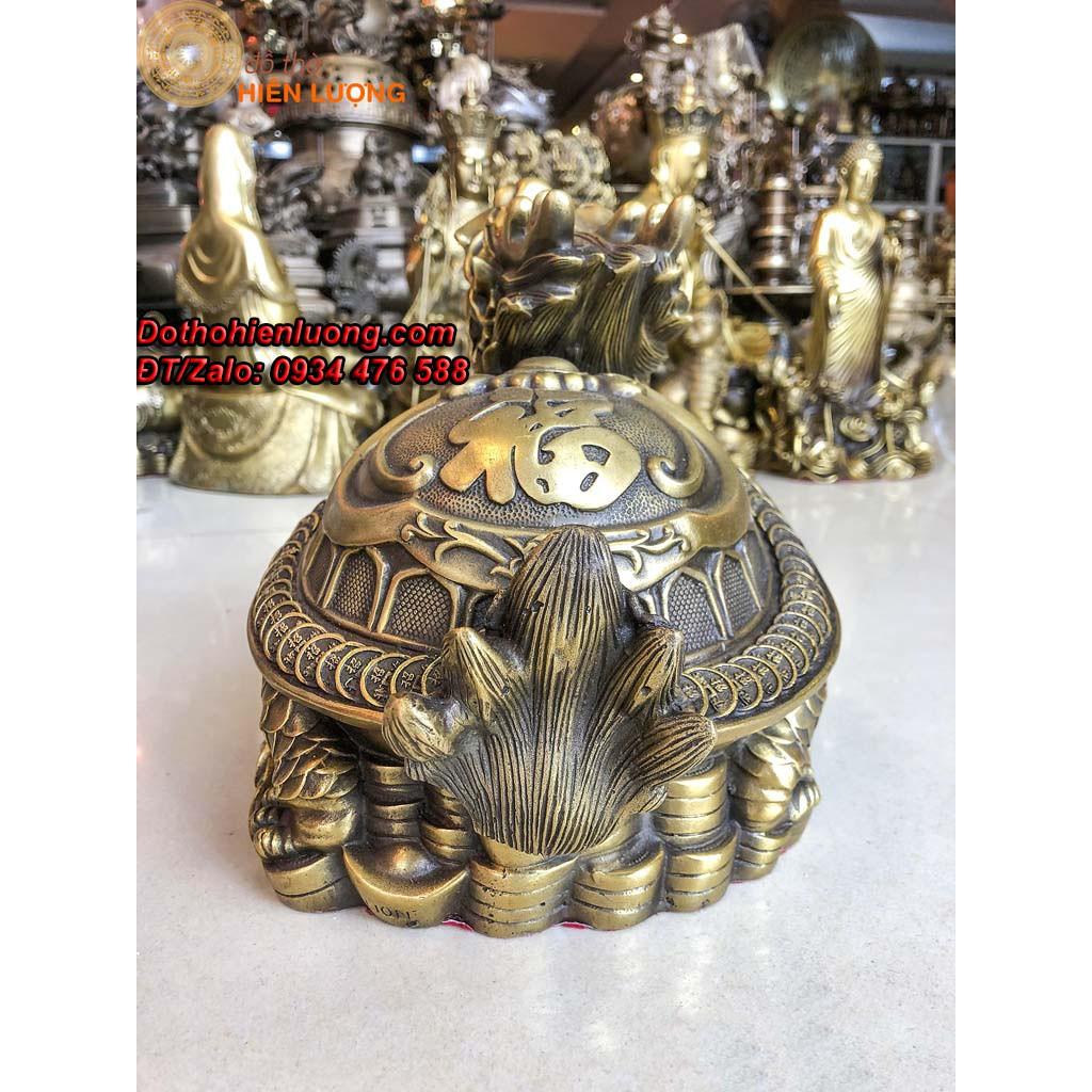 Tượng Linh Vật Long Quy Lưng Chữ Phúc Cỡ To - Vật phẩm phong thủy