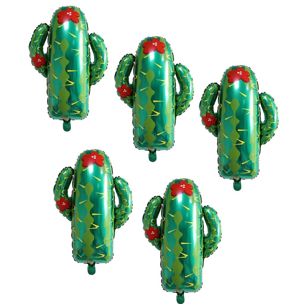 6X 5 Pieces Cactus Aluminium Foil Balloon Baby Shower Kid Birthday Party Decor