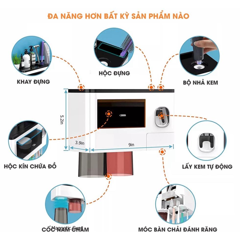 Kệ Đựng Đồ Thông Minh Kèm Bộ Nhả Kem Đánh Răng Tự Động ECODEALS - Sang trọng, chắc chắn và tiện dụng