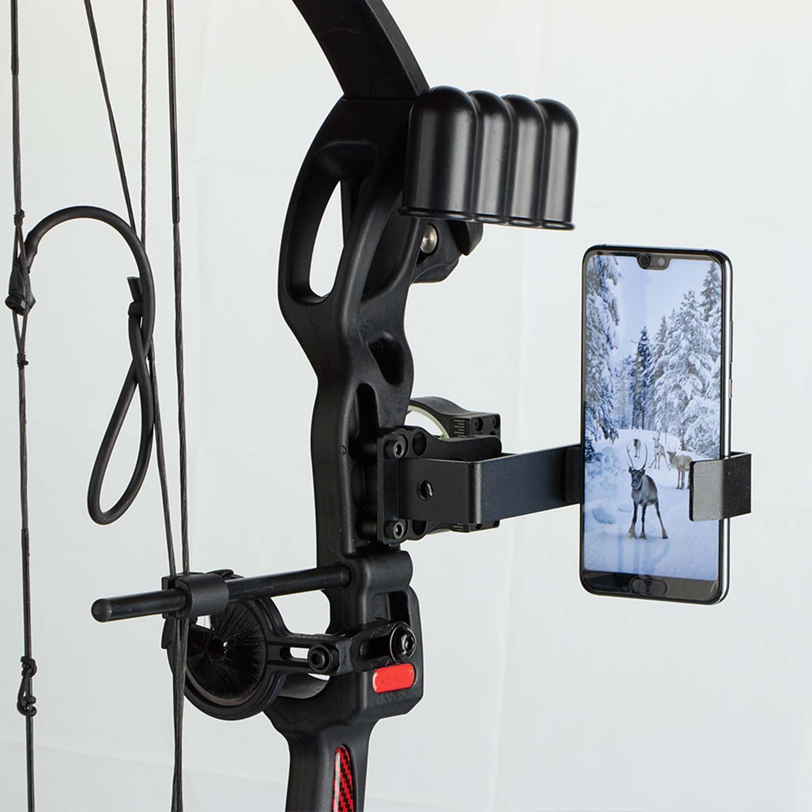 Bow Mount Phone Holder, Adjustable Bow Flexible Mobile Phone Bracket Mount Stand