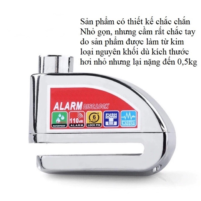 Ổ khoá đĩa cảm biến xe đạp, xe máy (Chống cắt) Goinglink ALARM Disclock