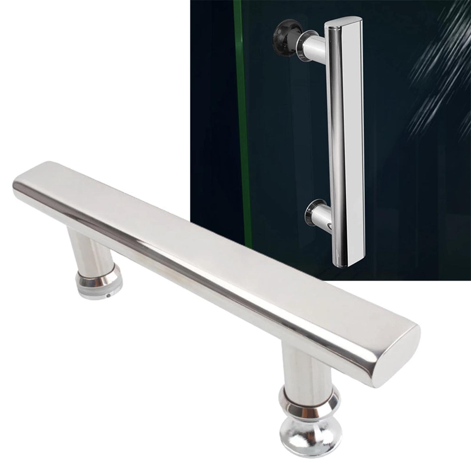 Stainless Steel Push Pull Door Handle Glass Door Hardware Drawer Fixing