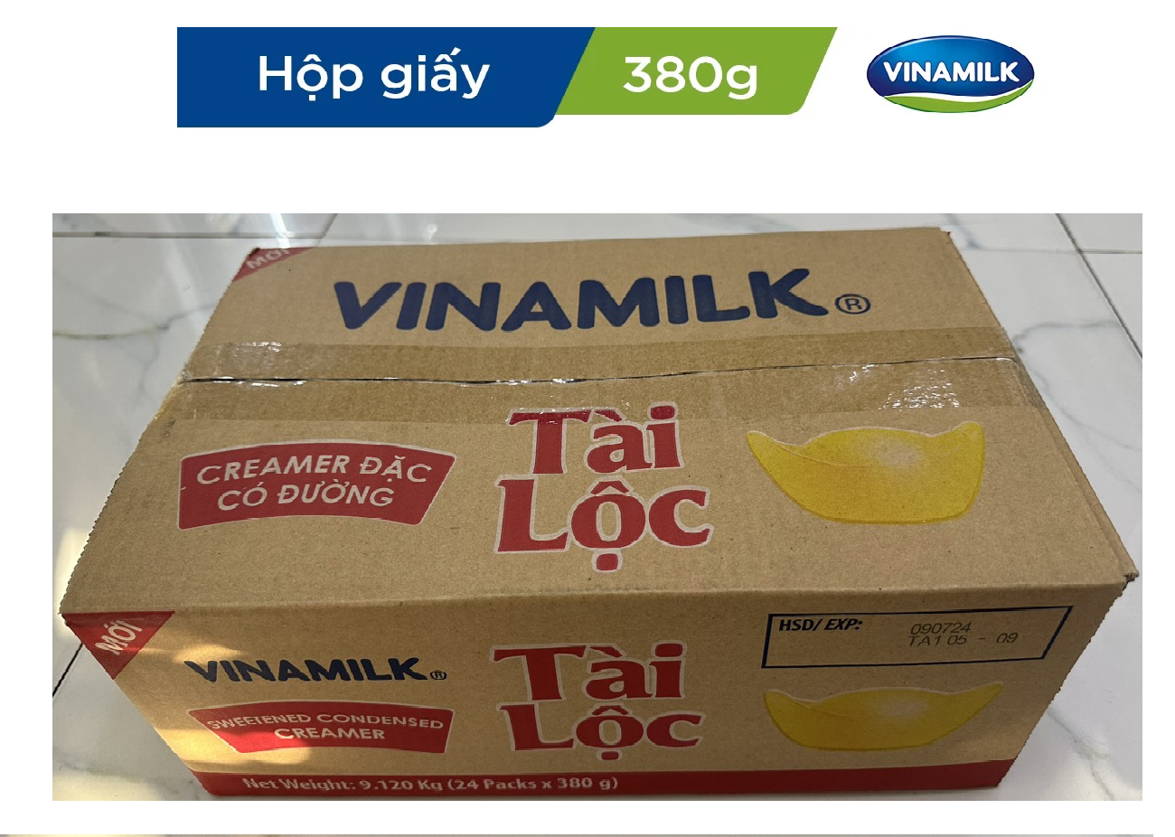 Combo Creamer đặc có đường Vinamilk Tài Lộc  - Hộp Giấy 380g