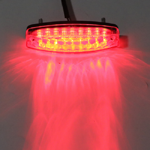 Universal Motorbike Cafe Racer Red LED Rear Tail Light Indicator Brake Lamp