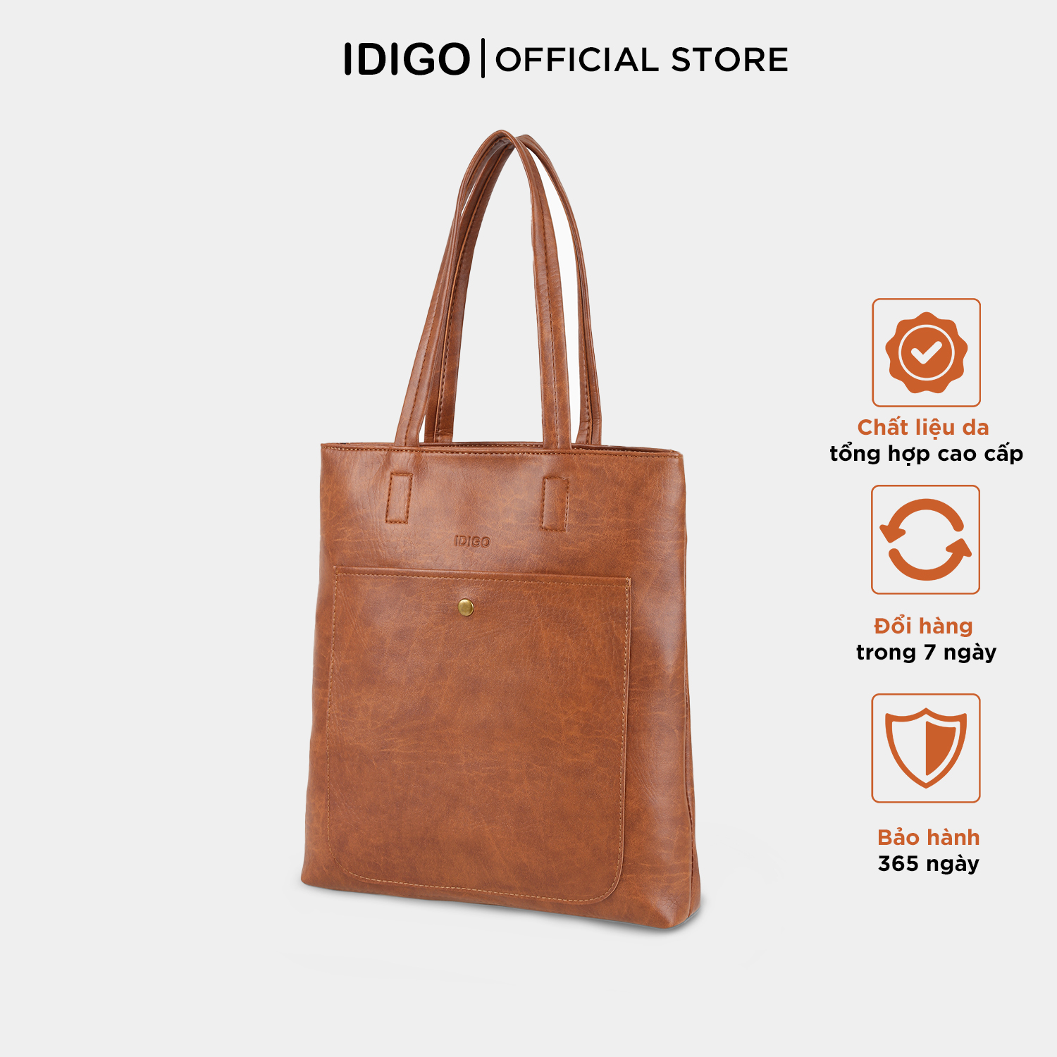 Túi đeo vai nữ dáng đứng năng động IDIGO FB2-1229-00