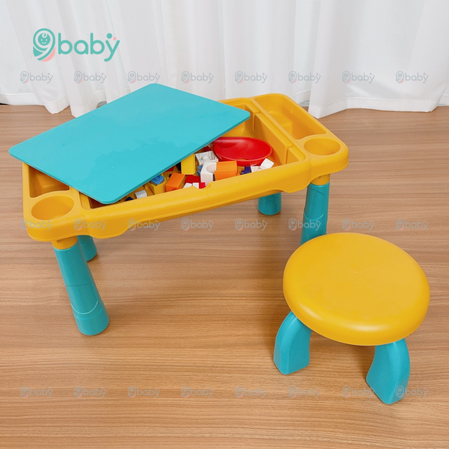 Bộ bàn ghế xếp hình đa năng 63 chi tiết - hàng chính hãng