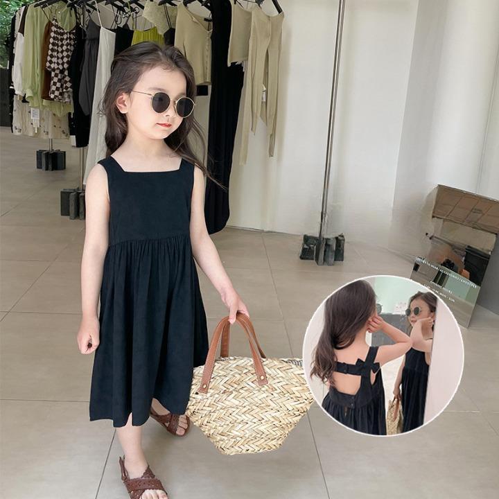 TA105 Áo váy dài 2 dây bản to sau lưng Ambb V099