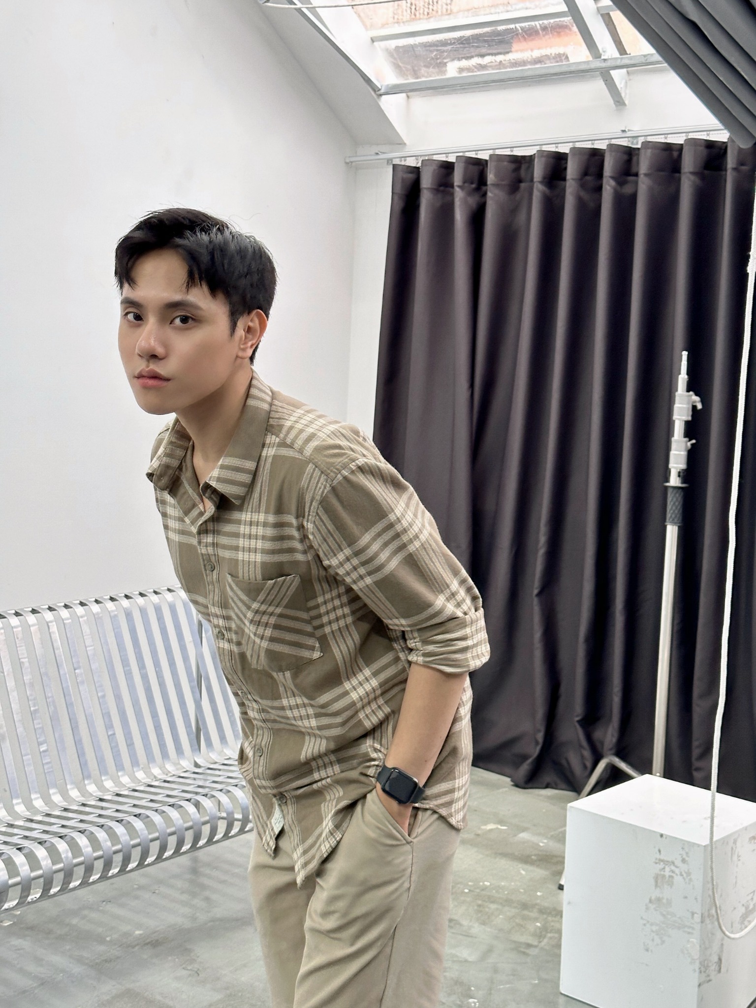 Áo Sơ Mi Nam ROUTINE Flannel Túi Đắp Kẻ sọc Caro Form Regular - 10F23SHL029 | LASTORE MENSWEAR