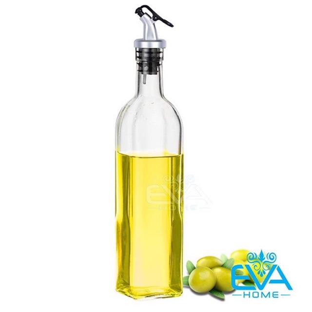 Chai Thuỷ Tinh Vuông Rót Gia Vị Rót Dầu OiL Can 1000 ML