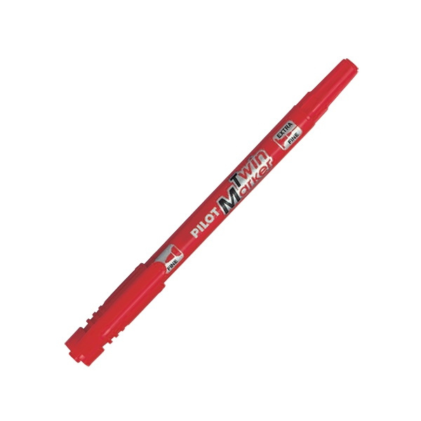 Bút Pilot Lông Dầu Twin Marker Ngòi 0.8 - 2mm- Mực Đỏ - SCA-TM-R